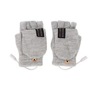 Generic Calentados por USB, Almohadilla Térmica Eléctrica de Media Mano, Seguro, Lavable para Trabajo, Juego, Ciclismo, Tejido Acrílico (Gris Plata)