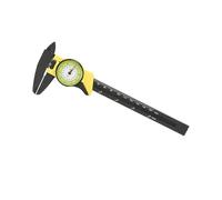 Generic Calibrador Vernier con Esfera de Plástico, Herramienta de Medición Precisa para Profesionales, Calibre de 0-150 Mm para Taller/plástico de Ingeniería (Amarillo (imperial))
