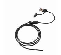 Generic Cámara de Inspección de Endoscopio Industrial Endoscopio USB 3 en 1 Borescope IP67 Impermeable con 6 Piezas de Luces LED Ajustables para la Inspección de Tuberías de Alcantarillado (7 mm y
