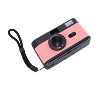 Generic Cámara de Película de 35 Mm con Flash y Opciones de Enfoque Flexibles, Cámara de Película Retro para Entusiastas de la Fotografía de Paisajes (Negro Rosa)