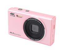 Generic Cámara Digital 4K de Alta Definición, Enfoque Automático con Zoom de 44MP y 16X para Reuniones Familiares, Niños, Cámara Compacta Portátil con Luz de Relleno Incorporada (Rosado)