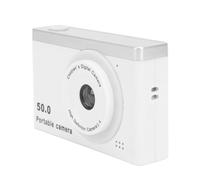 Generic Cámara Digital HD con Zoom de 8X, Cámaras Duales Delantera y Trasera, Alta Velocidad, Enfoque Automático Preciso, Cámara Digital HD Portátil con Luz de Relleno para Fotografía (White)