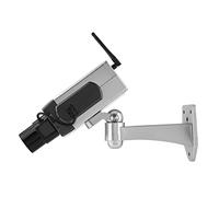 Generic Cámara Tipo Bala de Vigilancia Falsa con Rotación Automática para Seguridad del Hogar, Cámara Simulada Inalámbrica para Uso en Interiores y Exteriores