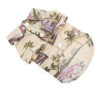Generic Camisas Hawaianas para Perros, Camisa para el Sol de Perros Ropa Fría Transpirable para la Playa de la Playa del Cachorro Junto Al Marco Hawaiana para con Estampado de árbol de para Pequeño