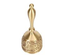 Generic Campana de Mano de Latón con Timbre Fuerte, Resistente para Bodas, Servicio Escolar, Decoración Navideña, Hecha de Latón de Primera Calidad, 1 Campana de Llamada Manual, Adecuada para Cocina,
