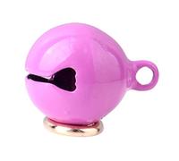 Generic Campana para Collar de Mascotas, Colgante Redondo de Hierro Duradero para Gatos y Perros, con Llavero para un Sonido Nítido, para Actividades Al Aire Libre, Cromado (Purple #25)