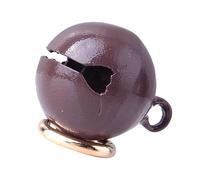 Generic Campana para Collar de Mascotas, Colgante Redondo de Hierro Duradero para Gatos y Perros, con Llavero para un Sonido Nítido, para Actividades Al Aire Libre, Cromado (Brown)