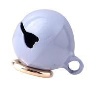 Generic Campana para Collar de Mascotas, Colgante Redondo de Hierro Duradero para Gatos y Perros, con Llavero para un Sonido Nítido, para Actividades Al Aire Libre, Cromado (Gray)