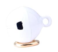 Generic Campana para Collar de Mascotas, Colgante Redondo de Hierro Duradero para Gatos y Perros, con Llavero para un Sonido Nítido, para Actividades Al Aire Libre, Cromado (White)