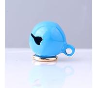 Generic Campana para Collar de Mascotas, Colgante Redondo de Hierro Duradero para Gatos y Perros, con Llavero para un Sonido Nítido, para Actividades Al Aire Libre, Cromado (Cielo Azul)