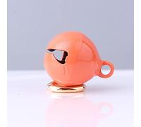 Generic Campana para Collar de Mascotas, Colgante Redondo de Hierro Duradero para Gatos y Perros, con Llavero para un Sonido Nítido, para Actividades Al Aire Libre, Cromado (Orange)
