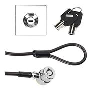 Generic Candado de Cable de Seguridad para Computadora Cable Flexible de Acero Galvanizado para OS X//, Rotación de Doble Eje, Tamaño de Ojo de Cerradura de 7 X 3 Mm, para Lugar Público/Sala de