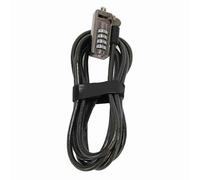 Generic Candado de Cable para Computadora Portátil con Contraseña de 4 Dígitos sin Llave para, Asegure Sus Dispositivos en Público, Longitud de Acero Ajustable (Black)