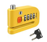 Generic Candado de disco de alarma de aluminio para moto o bicicleta, color negro