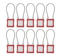 Generic Candado Eléctrico 10 Juegos de Bloqueo y Etiquetado de Cable con Llave, Cable de Bloqueo de Acero Inoxidable Ideal para Mantenimiento de Equipos, Gestión Empresarial