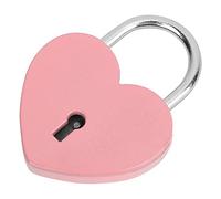 Generic Candado Exquisito Colorido de Metal con Cerradura de Corazón con Llave para Suministros Domésticos, Joyero y Diario de 45x59mm (3)