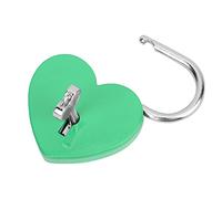 Generic Candado Exquisito Colorido de Metal con Cerradura de Corazón con Llave para Suministros Domésticos, Joyero y Diario de 45x59mm (GREEN)