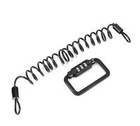 Generic Candado para Casco de Motocicleta Cable Telescópico Ligero Antirrobo con Contraseña de 3 Dígitos para Ciclistas de Scooter Alambre de Acero+aleación Negro 1 Pieza Casco, Bicicleta, Mochila