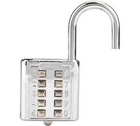 Generic Candado Seguro con Botón Pulsador de 10 Dígitos, Candado con Contraseña de Alta Confidencialidad para Cajón, Gabinete Pequeño, 100% Nuevo, color: como Se Muestra en la Imagen
