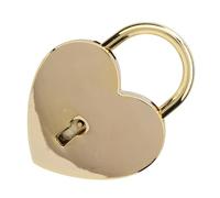 Generic Candado Vintage de Metal con Cerradura de Corazón Duradero para Diario, Joyero de 1,8 X 2,3 Pulgadas, Plateado (imitacion de oro)