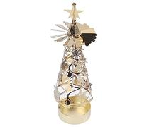 Generic Candelabro Giratorio Elegante de Acero Inoxidable, Juego de Candelabros Giratorios para Bodas Románticas, Fiestas de Navidad (Copo de Nieve Dorado)
