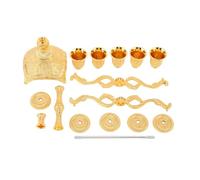 Generic Candelero Elegante de Metal con Múltiples Brazos para Centro de Mesa de Boda, 5 Vasos para Velas, Aleación de 10,0x10,0x12,2 Pulgadas (Gold)