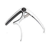 Generic Capo de Guitarra, Ukulele Capo Aloy Guitar Guitar Clamp Key Tuner Folk Musical Accesorios de Instrumentos Acoustic para Guitarra, bajo, Ukelele de 4-6. (SILVER)