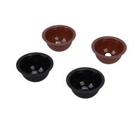 Generic Cápsulas de café Recargables Resistentes Al Desgarro con Materiales de Calidad Alimentaria Cápsulas de café Ecológicas para el Hogar Cafetería 4 100 Tapas de Papel de Aluminio (2 X Marrón