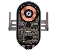 Generic Cargador Inalámbrico y Soporte para Teléfono, Cargador de Coche para Conducir con Sujeción Automática, Soporte Plateado de 15W y 66W