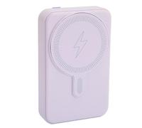 Generic Cargador Portátil Inalámbrico, Banco Magnético Seguro del Poder 15W con la Capacidad 10,000mAh para el 14 13 12 Mini (Morado Claro)