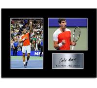 Generic Carlos Alcaraz - Soporte de fotografía con autógrafo firmado de jugador de tenis A4, regalo para decoración de sala de estar