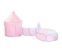 Generic Carpa para Bebés Premium de 3 Piezas, Túnel para Gatear para Niños, Juego Interior para Aventuras Infantiles, Material de Poliéster 190T Seguro, Fomenta la Innovación y la Creatividad, (Rosa