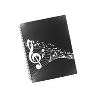 Generic Carpeta de Archivos A4 con Temática Musical y Férula de Película Transparente | Material ABS | Adecuado para Piano, Guitarra, Violín | Compacto y Fácil de Almacenar