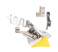Generic Carpeta para Máquina de Coser Accesorio de Encuadernación Industrial con Pespunte de Acero Inoxidable para Envolver Ropa, Envoltura de Plantillas con Dientes y Prensatelas para Todas las