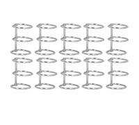 Generic Carpetas de Hojas Sueltas de Metal con 3 Anillas, Juego de 10, y Resistentes a Roturas, para álbumes de Fotos y Diarios de Viaje, Material de Acero Inoxidable (25mm)
