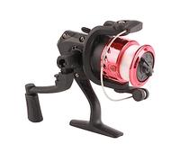 Generic Carrete de Pesca Giratorio Ligero de 3 Colores con Carrete de Plástico Plateado para Pesca con Caña de Mar Corta y Agua Dulce (Chapado en Rojo)