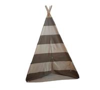 Generic Casa de Juegos Tipi para Niños para Leer y Jugar, Madera Ecológica + Algodón, Gris Blanco, 47,24x47,24x57,09 Pulgadas (Gris Blanco)