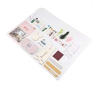 Generic Casa de Muñecas en Miniatura DIY para una Encantadora Decoración del Hogar y Actividades con Tres Temas y un Cuaderno (Esquina de la Calle Feliz)