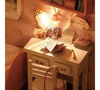 Generic Casa de Muñecas en Miniatura, Lindo Juguete de Casa de Muñecas DIY para Niños, Regalo de Cumpleaños, Mejora la Capacidad Práctica y la Interacción Entre Padres e Hijos, Material de Madera