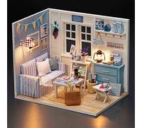 Generic Casa de Muñecas en Miniatura, Lindo Juguete de Casa de Muñecas DIY para Niños, Regalo de Cumpleaños, Mejora la Capacidad Práctica y la Interacción Entre e Hijos, Material de Madera