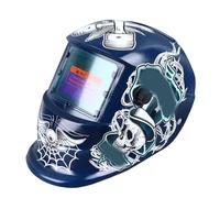 Generic Casco de Soldadura con Oscurecimiento Automático con Pantalla Grande de 93x43 Mm y 2 Sensores Ajustables para Soldadura Manual y Corte por Hecho de PP Duradero (BLUE)