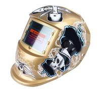 Generic Casco de Soldadura con Oscurecimiento Automático con Pantalla Grande de 93x43 Mm y 2 Sensores Ajustables para Soldadura Manual y Corte por Hecho de PP Duradero (YELLOW)