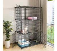Generic Casetas para gatos corralito para mascotas Caja para gatos grande de 2/3/4/5 niveles jaula para gatos de alambre de metal para animales pequeños casa para gatitos recinto para mascotas gran