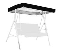 Generic Cavet de la Silla Balançoire, Silla Oscilante Resistente Al Sol sobre Polvo 190t en Plata Recubierta para Cursos de Jardín (BLACK)