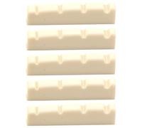 Generic Cejuela de Guitarra Eléctrica Pre-ranurada de Plástico, 5 Piezas, para 4 Cuerdas, Tuerca Ajustable, Accesorio para Cuerdas de Guitarra, Reemplazo Profesional