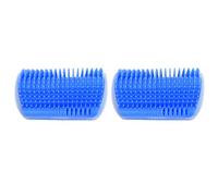 Generic Cepillo de Aseo para Gatos, 2 uds., Peines Interactivos Suaves para Gatos, Rascador de Esquina de Pared para un Pelaje Saludable, Hecho de Plástico ABS Suave (BLUE)