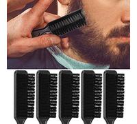 Generic Cepillo de Depilación Roto, Herramienta de Limpieza Profesional para Barberos y Estilistas, Material Antiestático de Fibra Suave, Color Negro, Paquete de 5