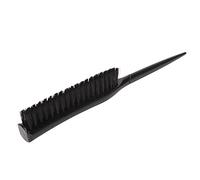 Generic Cepillo de Nailon para el Cuidado del Cabello, 3 Filas, Cepillo para Peinar con Volumen para Salón, Distribuye Aceite desde la Raíz hasta las Puntas, Diseño Ergonómico (BLACK)
