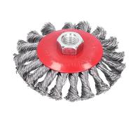 Generic Cepillo de Taza, Cepillo de Molinillo de Alambre de Molinillo de ángulo Girar el de de la Rueda Anudada Taza de Molienda de la Pintura de óxido M10X1.5 Tuerca 4 Pulgadas