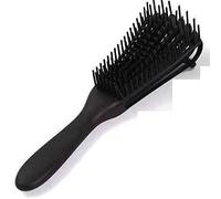 Generic Cepillo Desenredante de 8 Filas Peine Portátil Ergonómico para Masaje de Cabello Rizado y Cuero Cabelludo Plástico de 9,6 X 2,2 X 1,6 Pulgadas (BLACK)